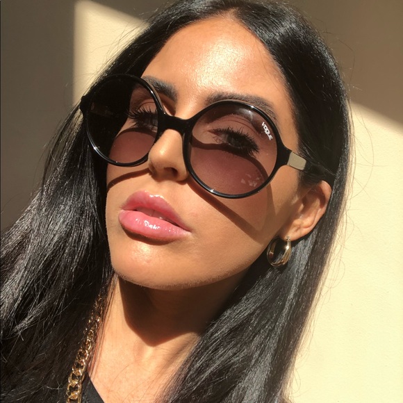 Vogue Eyewear Accessories - VOGUE Oversized Round Black Sunglasses